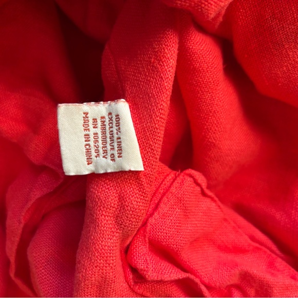 SUNDANCE 100% Linen Floral Embroidered Red Shoulder Bag - Picture 5 of 5